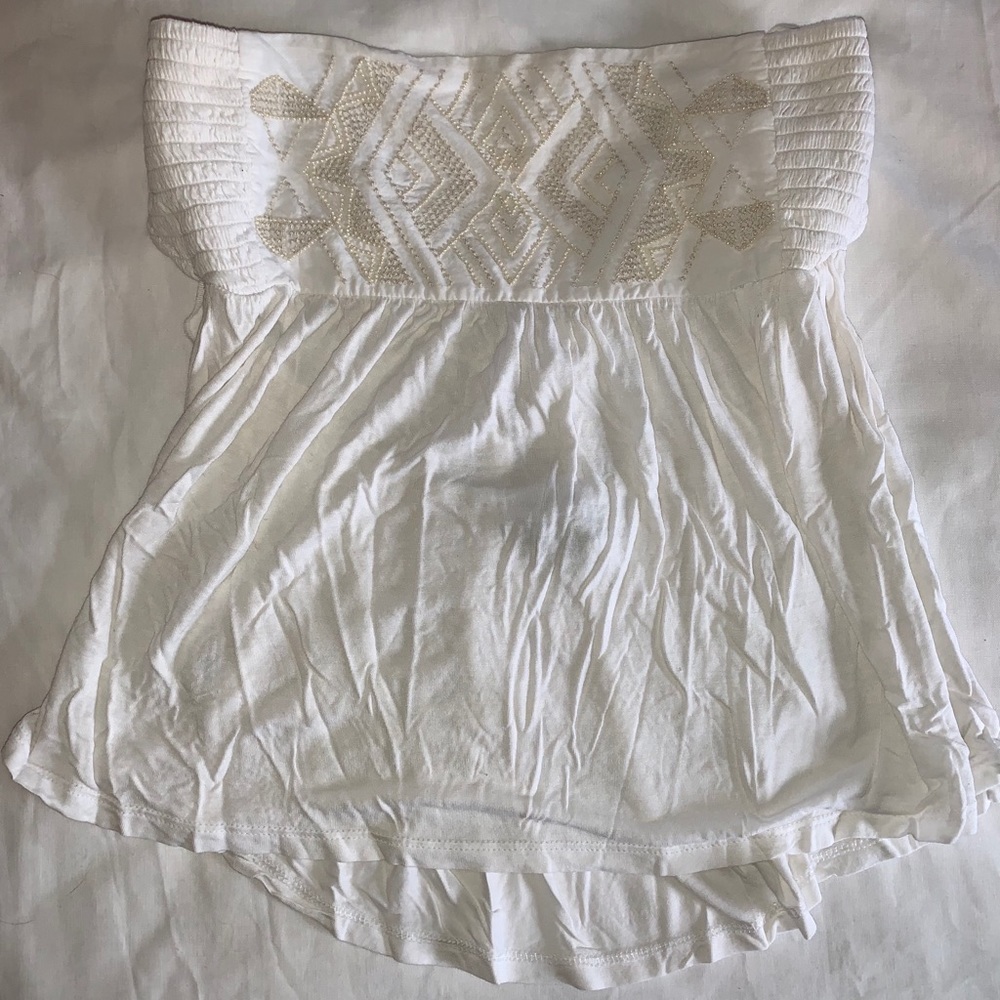 American Eagle Strapless top.